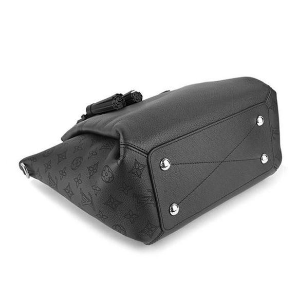 Louis Vuitton Mahina Haumea Handbag Noir Black Calf Leather - Picture 3 of 9